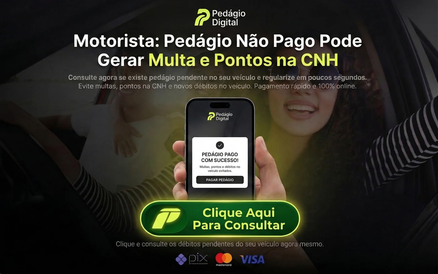 Pedágio Digital - Imagem de rodovia e tecnologia